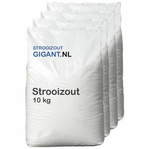 100 zakken van 10kg Strooizout Vooraanzicht