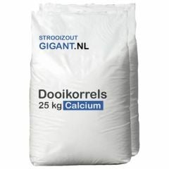 Pallet Calcium dooikorrels a 25 kg zak Vooraanzicht