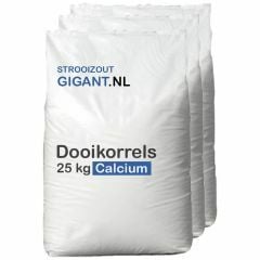 20 zakken Calcium dooikorrels a 25 kg zak Vooraanzicht